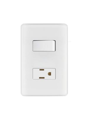 25077 - Placa armada contacto e interruptor sencillo, Volteck Basic