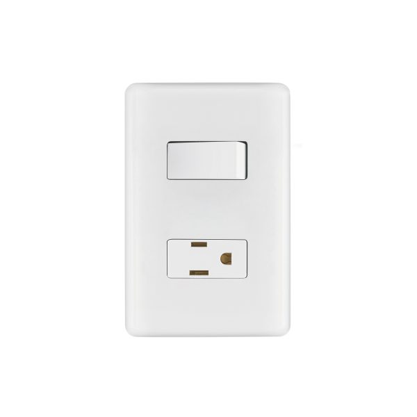 25077 - Placa armada contacto e interruptor sencillo, Volteck Basic