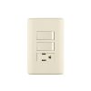 26635 - Placa armada 2 interruptores y contacto, marfil, Basic