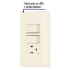 26635 - Placa armada 2 interruptores y contacto, marfil, Basic