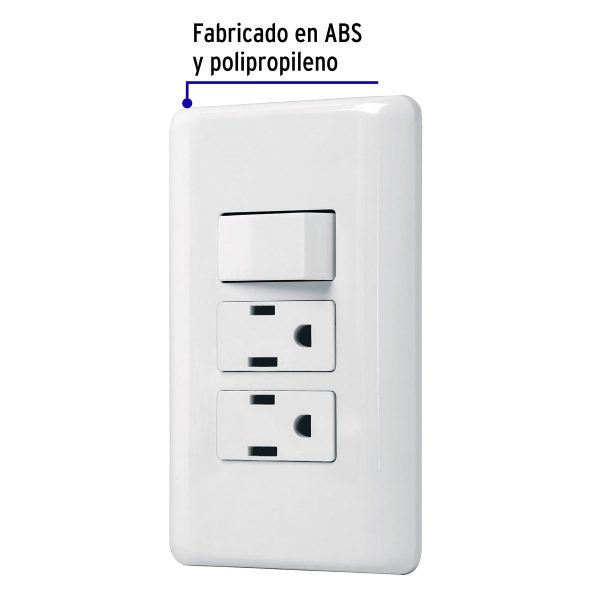 25079 - Placa armada 2 contactos e interruptor sencillo, Basic