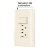26633 - Placa armada interruptor y 2 contactos, marfil, Basic