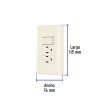 26633 - Placa armada interruptor y 2 contactos, marfil, Basic