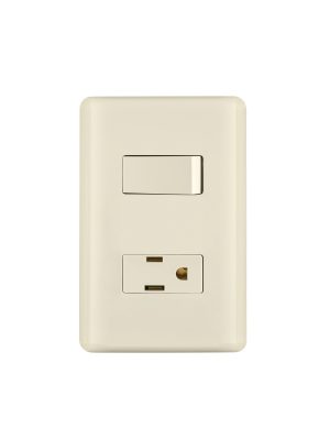 26634 - Placa armada interruptor y contacto, marfil, Volteck