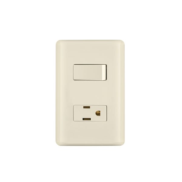 26634 - Placa armada interruptor y contacto, marfil, Volteck