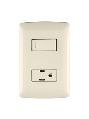 PA-APCO-I.jpg 48666 - Placa armada contacto e interruptor, marfil, línea Italiana