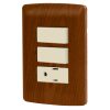 49936 - Placa armada contacto 2 interruptores,madera, línea Italiana