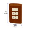 49937 - Placa armada 2 contactos e interruptor,madera,línea Italiana
