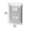 46473 - Placa armada contacto e interruptor, plata, línea Italiana