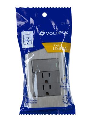 PA-APCO-L3AE1.jpg 47848 - Placa armada acero interruptor y 2 contactos 1 mód, Lisboa