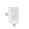 45591 - Placa armada 1 interruptor,1contacto,1.5mod,Española, blanco