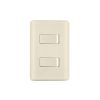 26640 - Placa armada, 2 interruptores, marfil, Volteck