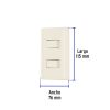26640 - Placa armada, 2 interruptores, marfil, Volteck