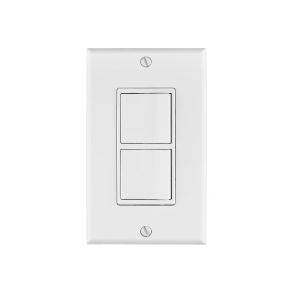 46338 - Placa armada con 2 interruptores sencillos, línea Classic