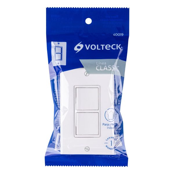 40019 - Placa armada interruptor sencillo y de 3 vías Classic