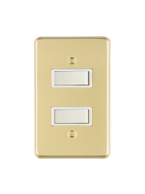 46389 - Placa armada 2 interruptores sencillos, línea Económica