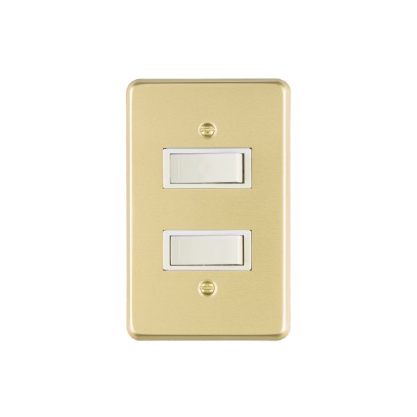 46389 - Placa armada 2 interruptores sencillos, línea Económica