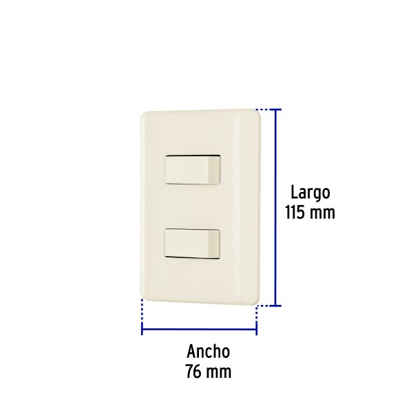 26639 - Placa armada 1 interruptor y 1 escalera, marfil, Basic