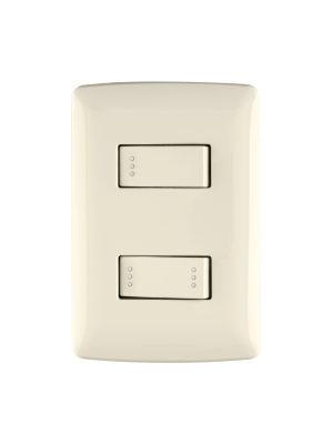 PA-APDO-EI.jpg 48663 - Placa armada 1 interruptor escalera, marfil, línea Italiana