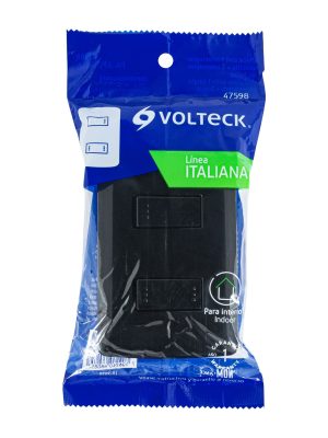 PA-APDO-EINE1.jpg 47598 - Placa armada 1 interruptor 1 escalera, negro, línea Italiana