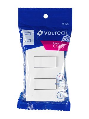 46495 - Placa armada interruptor sencillo y escalera, Oslo, blanco