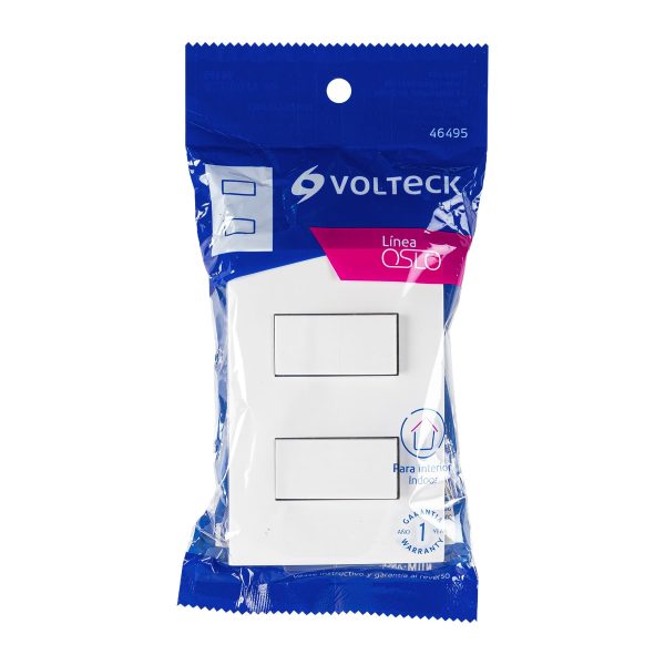 46495 - Placa armada interruptor sencillo y escalera, Oslo, blanco