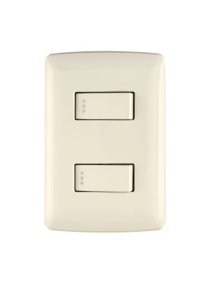 PA-APDO-I.jpg 48662 - Placa armada 2 interruptores sencillos marfil,línea Italiana
