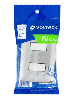 PA-APDO-IPE1.jpg 46479 - Placa armada 2 interruptores sencillos plata, línea Italiana