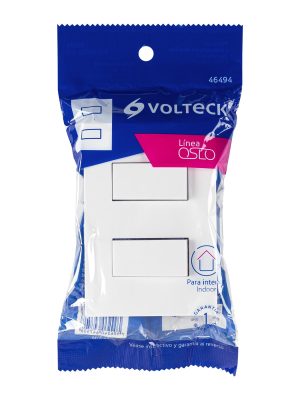 PA-APDO-OBE1.jpg 46494 - Placa armada 2 interruptores sencillos, línea Oslo, blanco