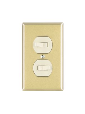 48498 - Placa armada 2 interruptor sencillo, línea Standard,aluminio