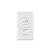 45953 - Placa armada 2 interruptores sencillo, línea Standard, blanc