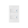 45596 - Placa armada 2 interruptores, 1 módulo, Española, blanco