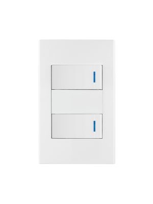 45596 - Placa armada 2 interruptores, 1 módulo, Española, blanco