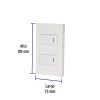 45602 - Placa armada 2 interruptores 1de 3vías,1 mod,Española,blanco