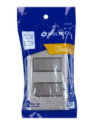 PA-APDO1-ELAE1.jpg 47835 - Placa armada acero 1 interruptor y 1 de 3 vías 1 mód,Lisboa