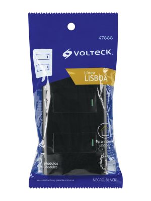 PA-APDO1-ELNE1.jpg 47888 - Placa armada negra 1 interruptor y 1 de 3 vías 1 mód,Lisboa