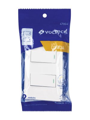 PA-APDO1-LBE1.jpg 47954 - Placa armada blanca con 2 interruptores 1 módulo, Lisboa