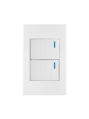 45601 - Placa armada 2interruptores 1de 3vías,1.5mod,Española blanco
