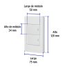 47961 - Placa armada blanca 1 interruptor y 1 de 3vías 1.5mód, Lisbo