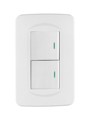 29059 - Placa armada 1 interruptor y 1 de 3 vías 1.5 mód., Toledo