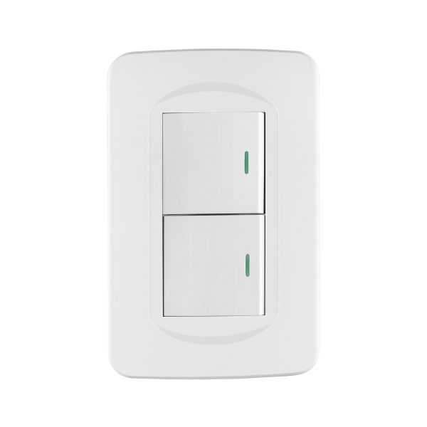 29059 - Placa armada 1 interruptor y 1 de 3 vías 1.5 mód., Toledo