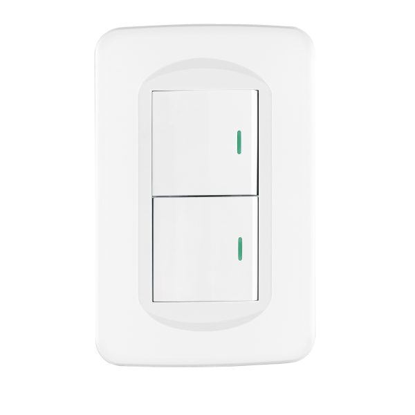 29053 - Placa armada 2 interruptores 1.5 módulos, Toledo, Basic