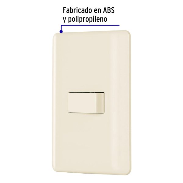 26642 - Placa armada 1 interruptor sencillo, marfil, Volteck