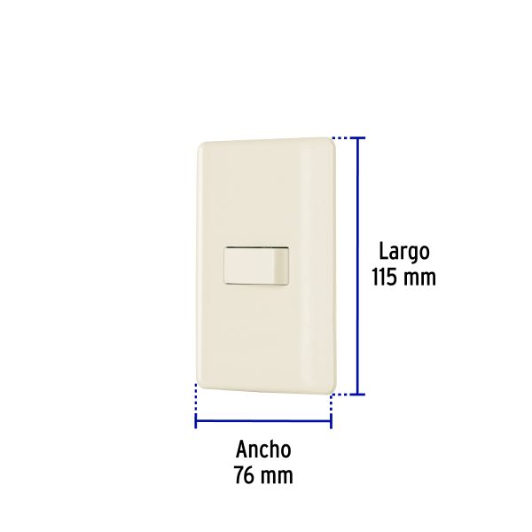26642 - Placa armada 1 interruptor sencillo, marfil, Volteck