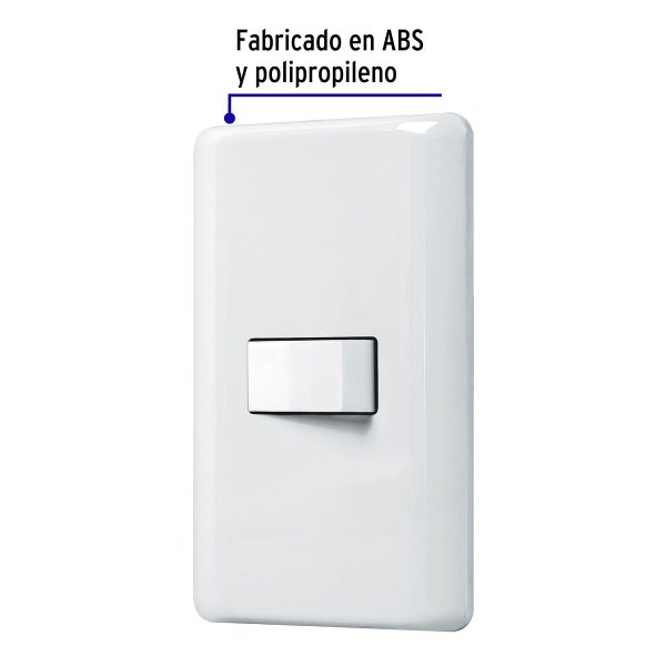 25084 - Placa armada con 1 interruptor de 3 vías, Volteck Basic