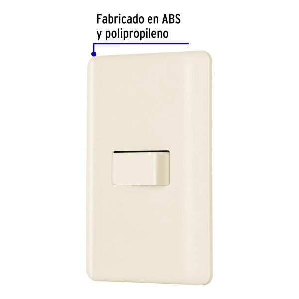 26641 - Placa armada 1 interruptor de escalera, marfil, Basic