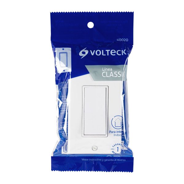 40020 - Placa armada con interruptor de tres vías, línea Classic