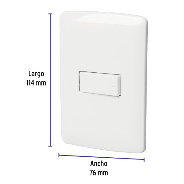 46460 - Placa armada 1 interruptor escalera, blanco, línea Italiana