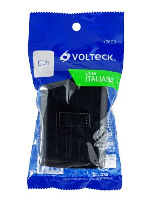 PA-APSE-EINE1.jpg 47600 - Placa armada 1 interruptor escalera, negro, línea Italiana