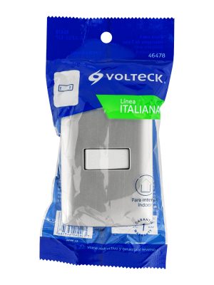 PA-APSE-EIPE1.jpg 46478 - Placa armada 1 interruptor escalera plata, línea Italiana